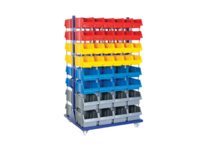 Mobile metal workshop shelf 1050x850x1800 mm