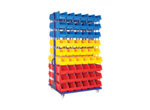 Mobile metal workshop shelf 1050x850x1860 mm