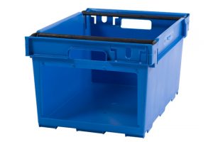 Plastic container with movable arms and window 600x400x300 mm
