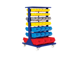 Mobile metal workshop shelf 650x750x1190 mm