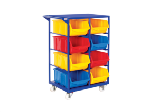 Mobile metal workshop shelf 690x470x1120 mm