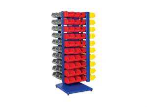 Swivel metal workshop shelf 710x710x1750 mm